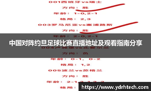 中国对阵约旦足球比赛直播地址及观看指南分享